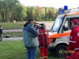 Rok 2007: Sztab Ratownictwa i ekipa TVP 2 na zawodach MTB - basen w Ochli